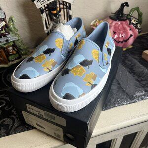 Coach Chrissy Floral Cornflower Leather Slip on Sneakers Size 7.5M
